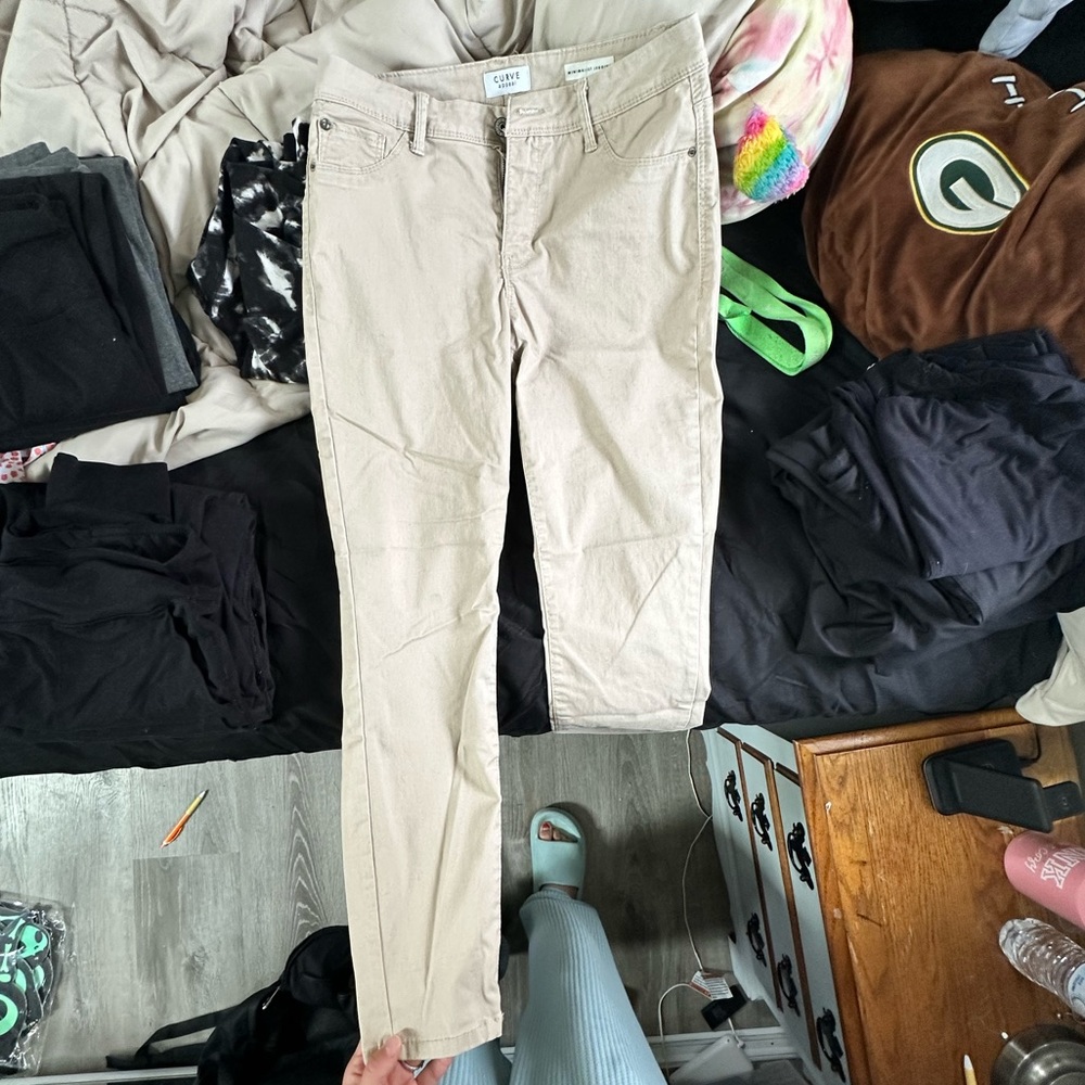 Curve Appeal Khaki Minimalist Jeggings